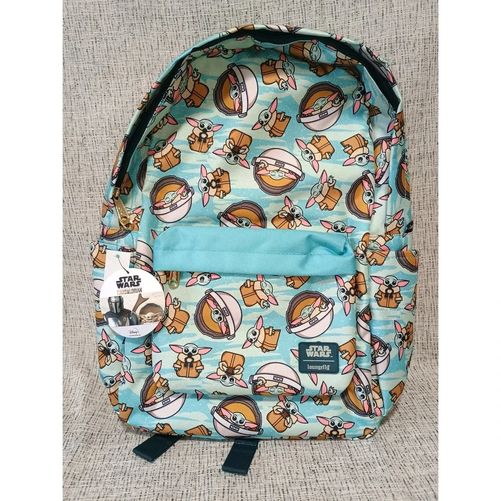 Loungefly Star Wars The Mandalorian The Child Grogu AOP Nylon Backpack STBK0183